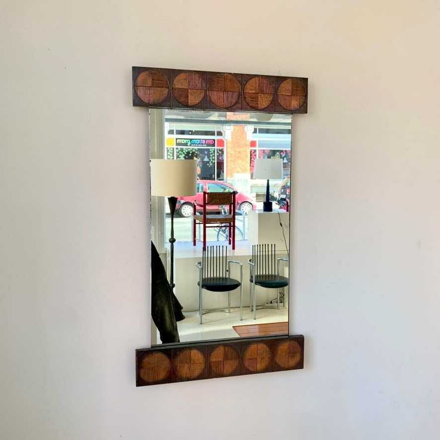 Large Santambrogio & De Berti Mirror, Circa 1960, Italy.-photo-2