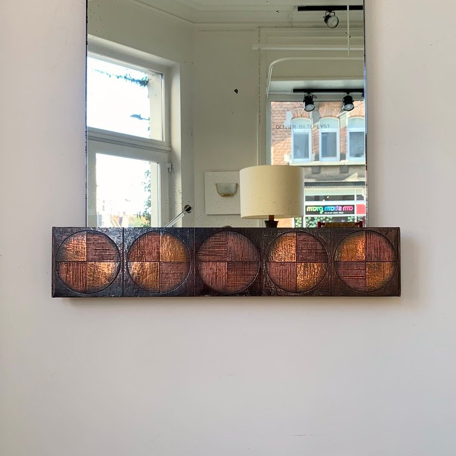 Large Santambrogio & De Berti Mirror, Circa 1960, Italy.-photo-2