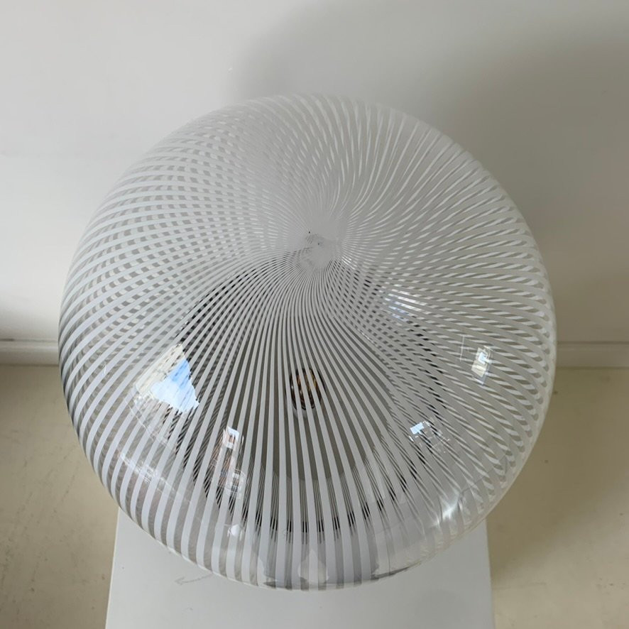 Lampe de table en verre strié Venini, vers 1960, Italie.-photo-2