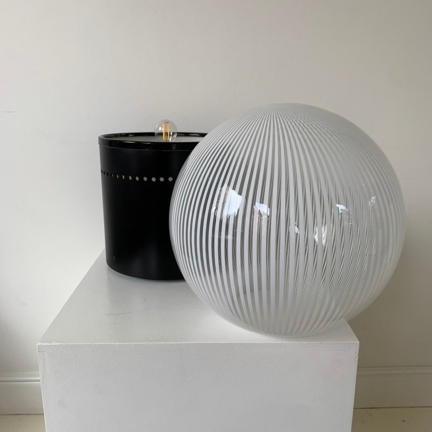Lampe de table en verre strié Venini, vers 1960, Italie.-photo-5