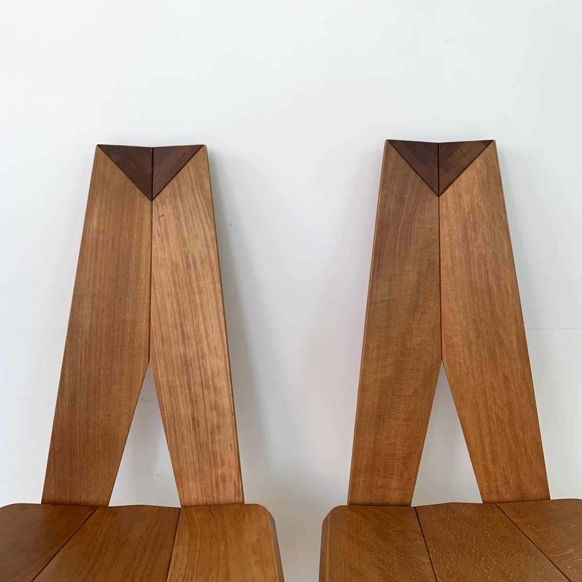 Paire de chaises de salle à manger CIRCA éditées par Seltz, vers 1980, France.-photo-7