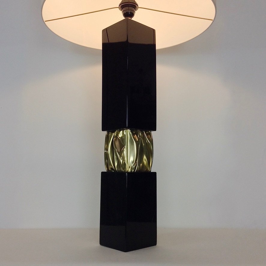 Grande lampe de Jacques Moniquet , édition Cheret, vers 1975, France-photo-4