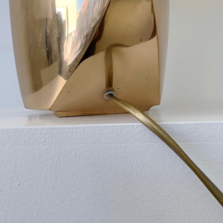 Lampe  en bronze signée Esa Fedrigolli, vers 1970, Italie-photo-1