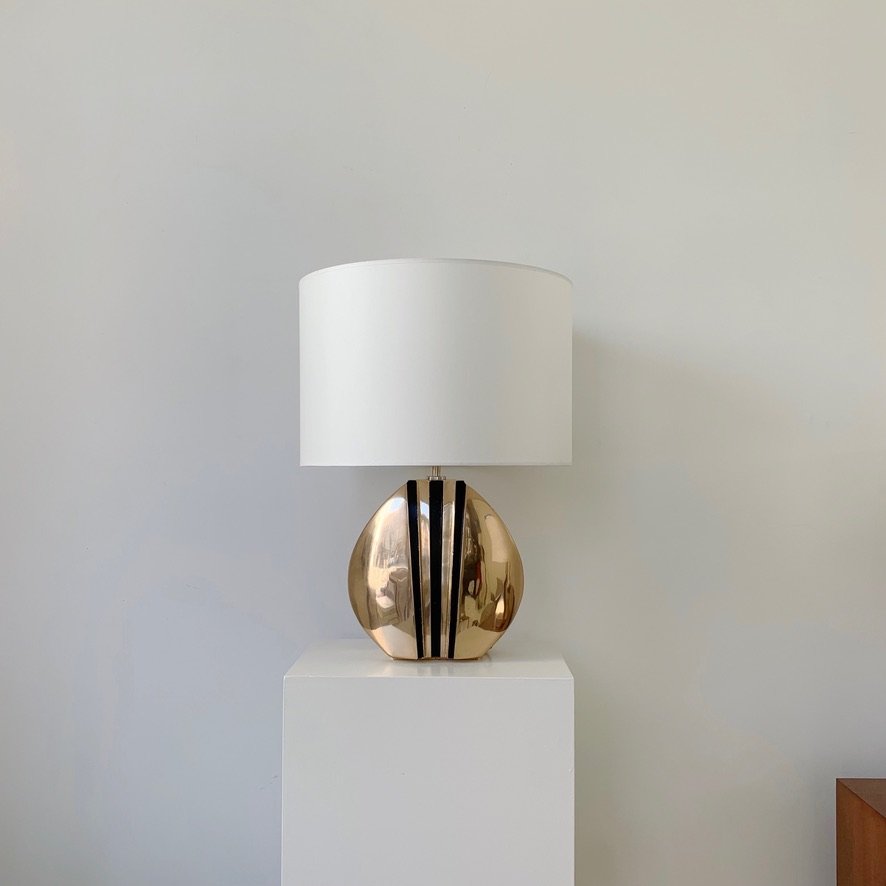 Lampe  en bronze signée Esa Fedrigolli, vers 1970, Italie-photo-3