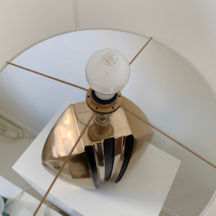 Lampe  en bronze signée Esa Fedrigolli, vers 1970, Italie-photo-6