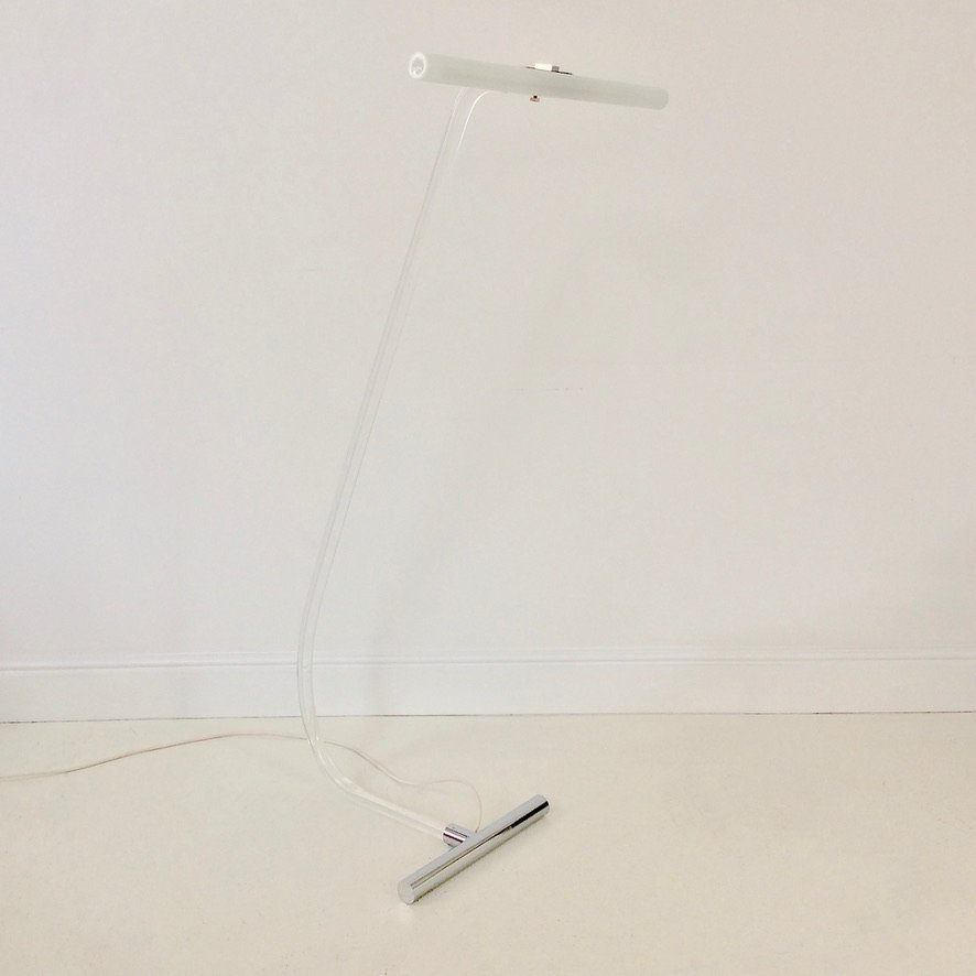 Lampadaire en lucite de Peter Hamburger pour Knoll, vers 1970-photo-2