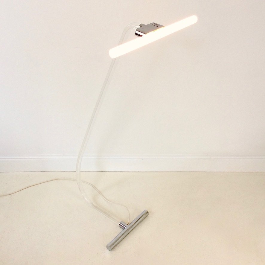 Lampadaire en lucite de Peter Hamburger pour Knoll, vers 1970-photo-4