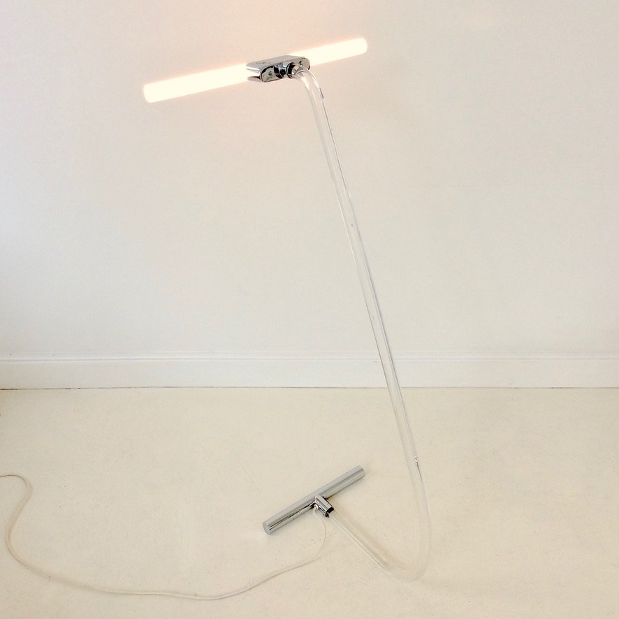 Lampadaire en lucite de Peter Hamburger pour Knoll, vers 1970-photo-1