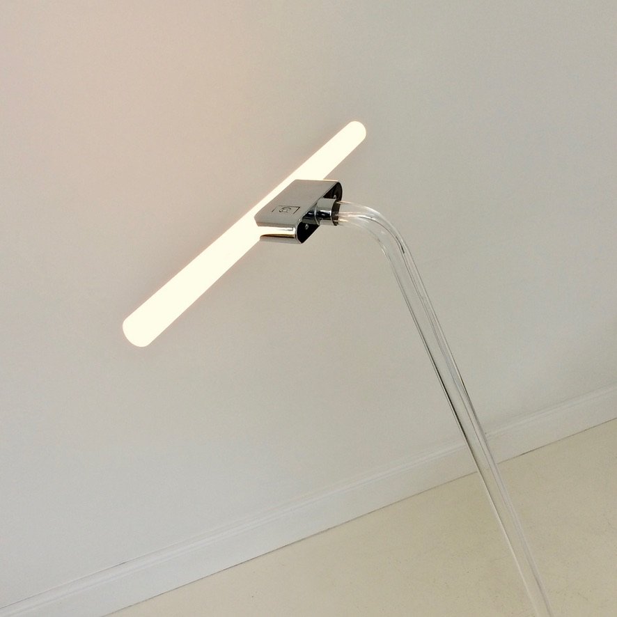 Lampadaire en lucite de Peter Hamburger pour Knoll, vers 1970-photo-2