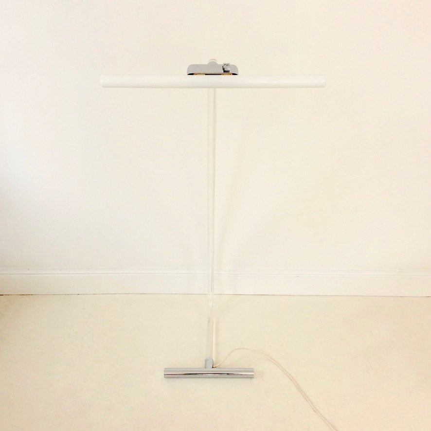Lampadaire en lucite de Peter Hamburger pour Knoll, vers 1970-photo-8