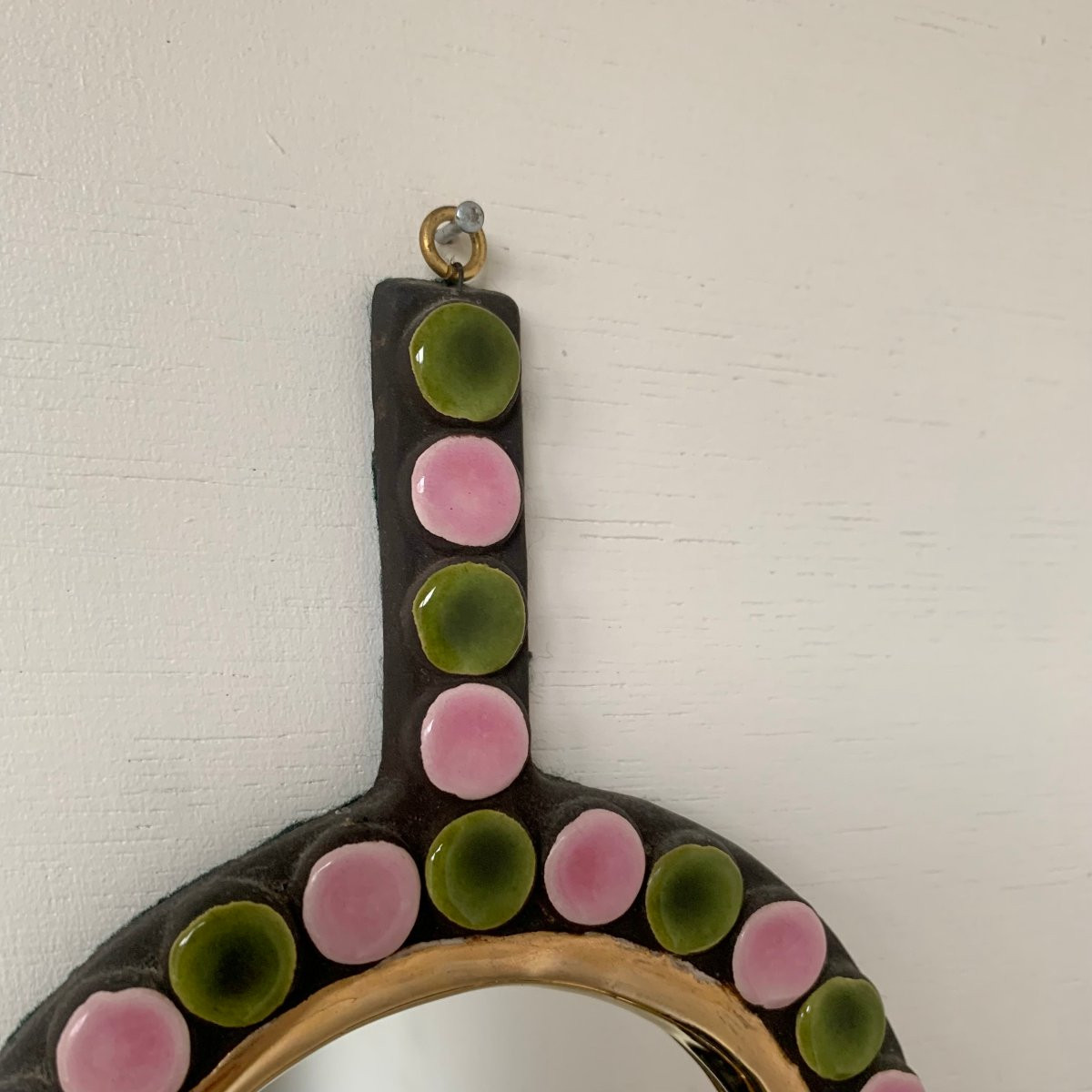 Mithé Espelt "cleo" Hand Mirror, Circa 1952, France.-photo-7