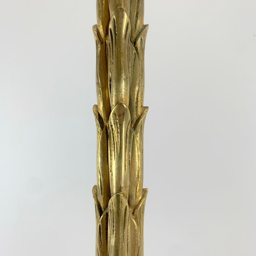 Lampadaire en bronze doré de la Maison Charles, vers 1950, France.-photo-2