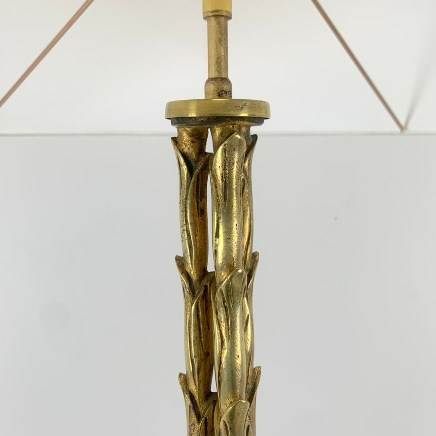Lampadaire en bronze doré de la Maison Charles, vers 1950, France.-photo-3
