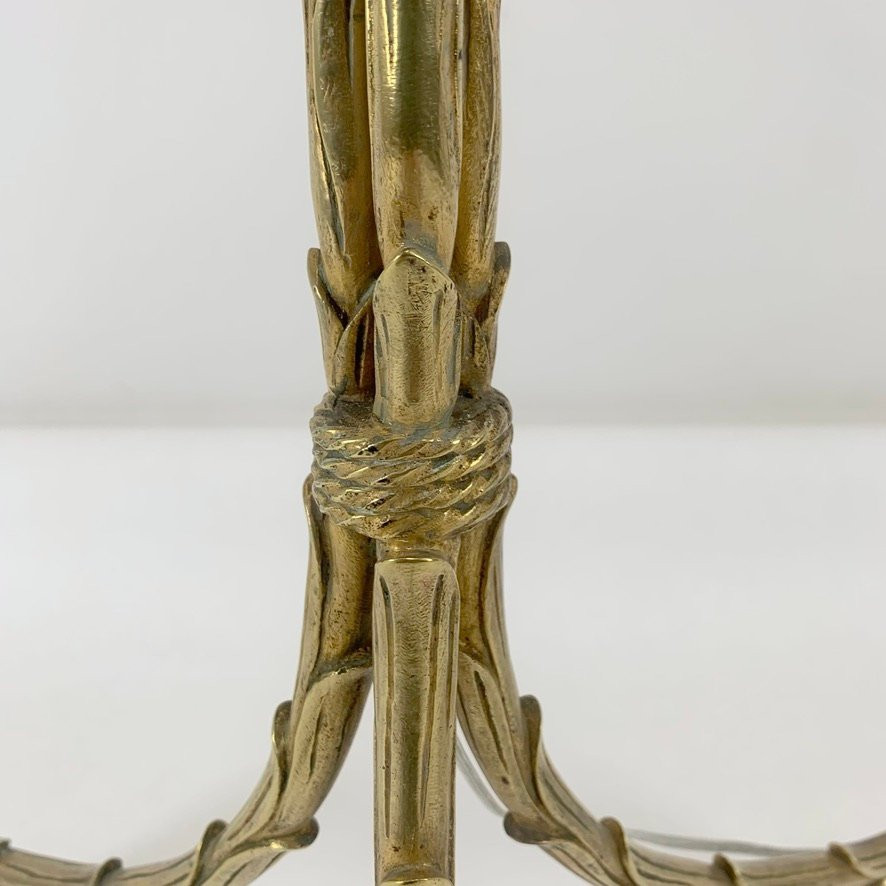 Lampadaire en bronze doré de la Maison Charles, vers 1950, France.-photo-4