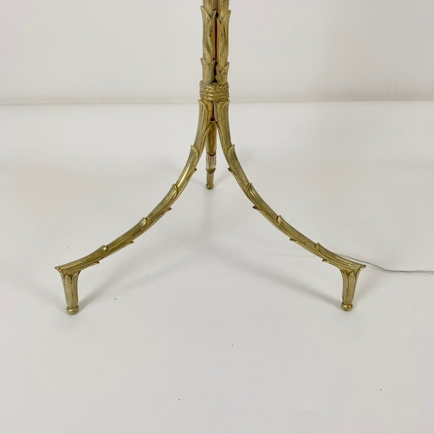 Lampadaire en bronze doré de la Maison Charles, vers 1950, France.-photo-6