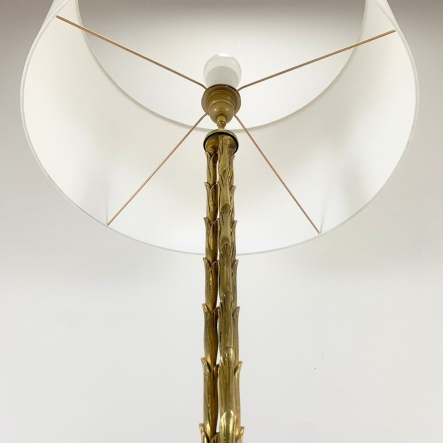 Lampadaire en bronze doré de la Maison Charles, vers 1950, France.-photo-8