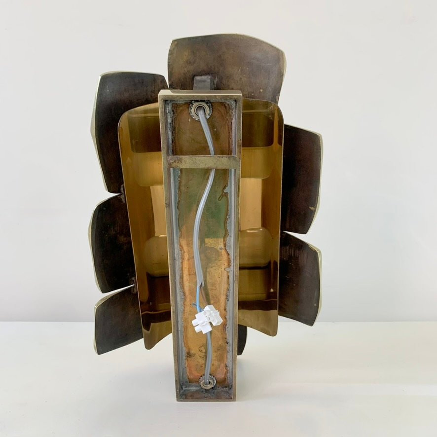 Applique en laiton signée Willy Daro, circa 1970, Belgique-photo-7