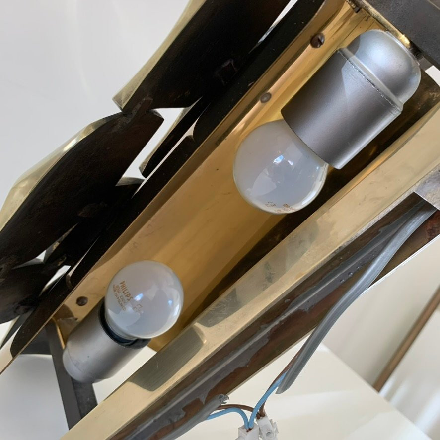 Applique en laiton signée Willy Daro, circa 1970, Belgique-photo-8