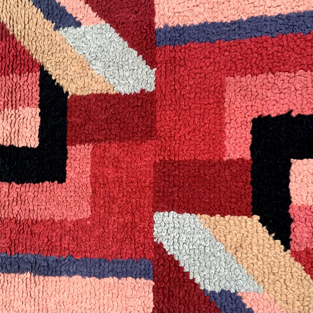 Small French Art Deco Rug In Hand-knotted Wool, Circa 1930-photo-4