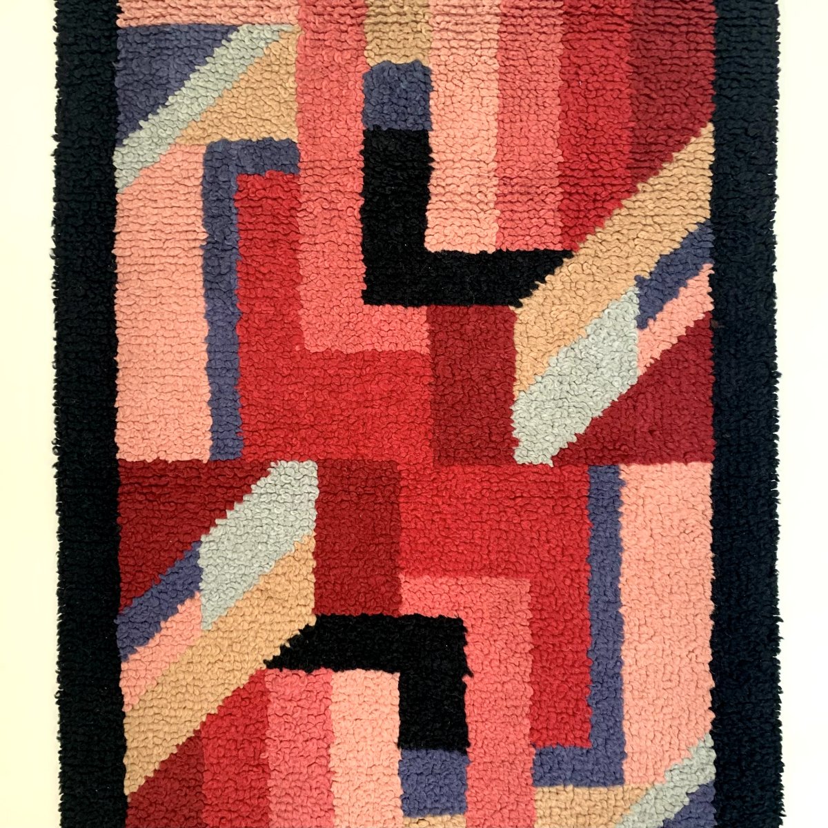 Small French Art Deco Rug In Hand-knotted Wool, Circa 1930-photo-5