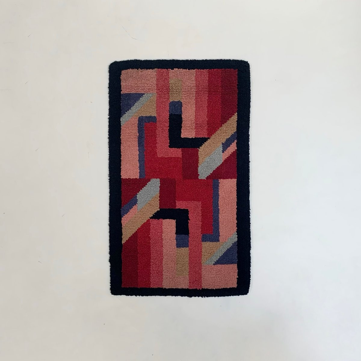 Small French Art Deco Rug In Hand-knotted Wool, Circa 1930-photo-8