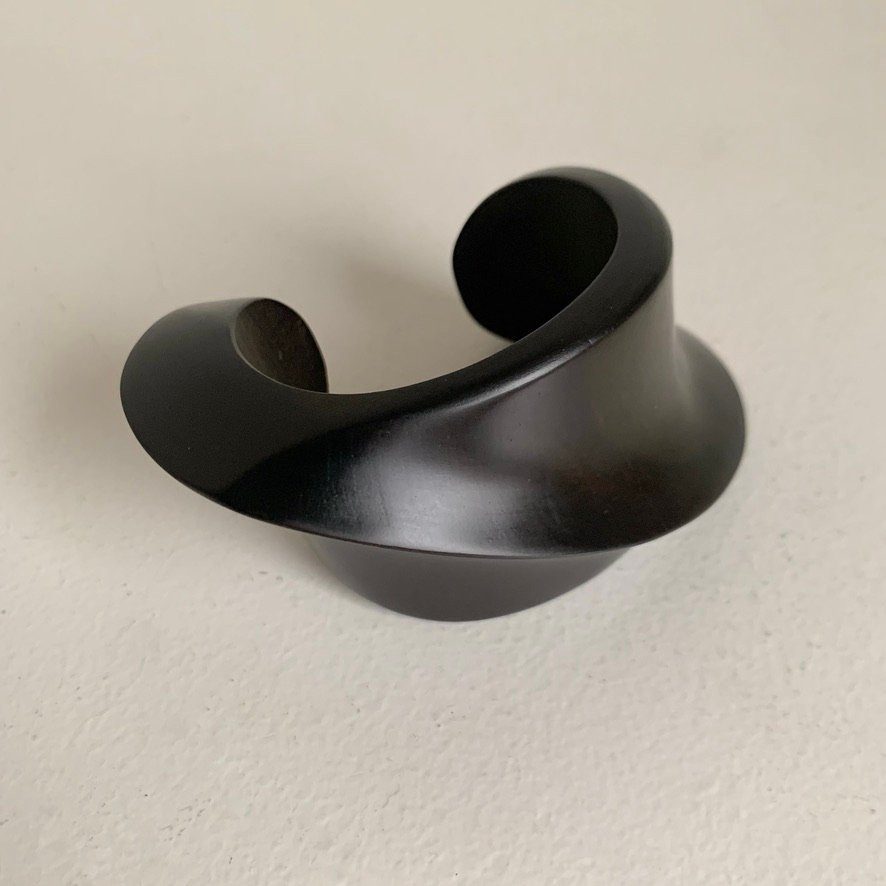 Catherine Noll Bracelet In Ebony, Circa 1970, France.-photo-3