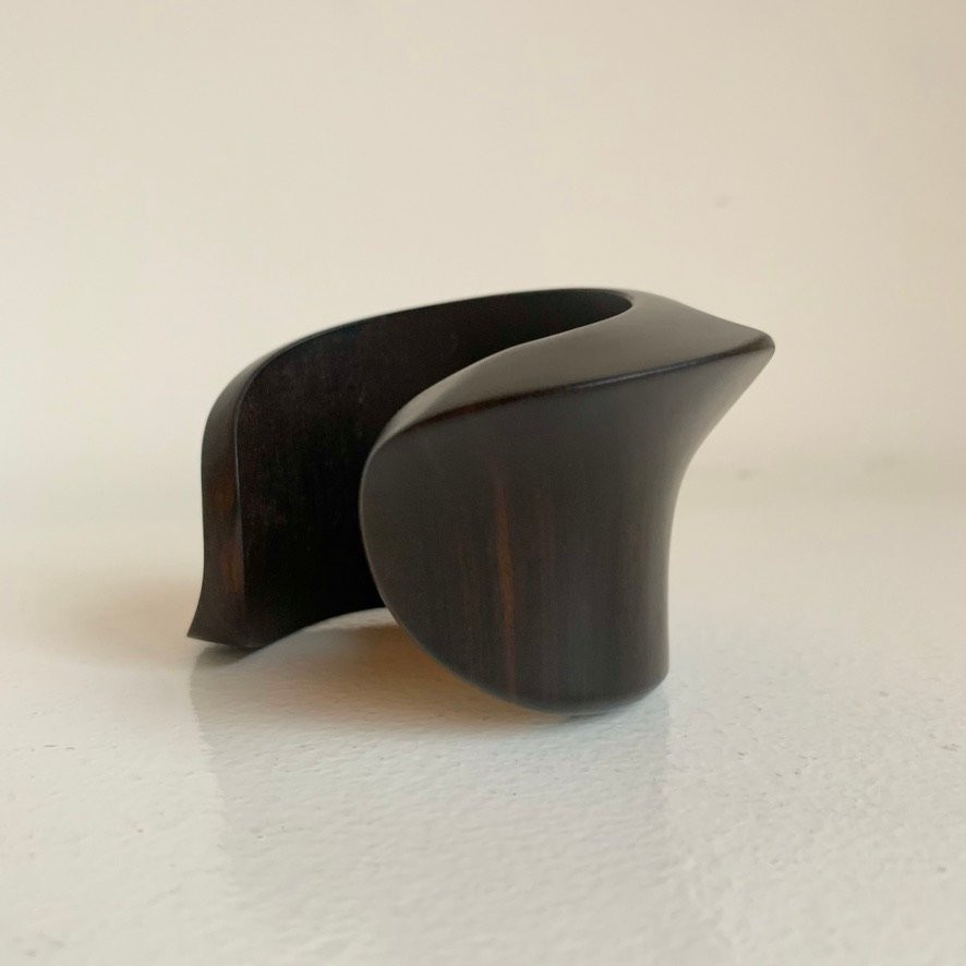 Catherine Noll Bracelet In Ebony, Circa 1970, France.-photo-5