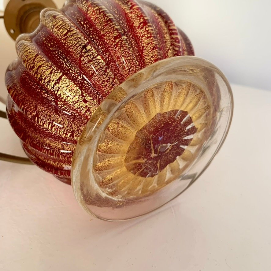 Pair Of Murano Glass Lamps Circa 1940, Italy.-photo-5