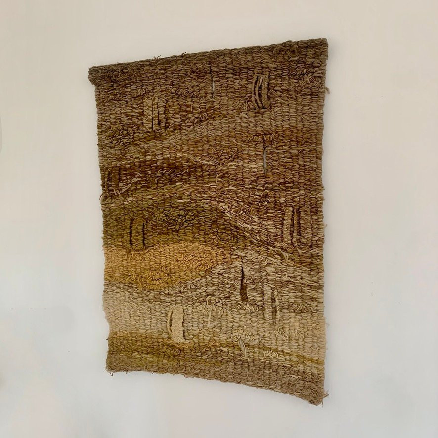 Tapisserie décorative en laine , vers 1975, France.-photo-2