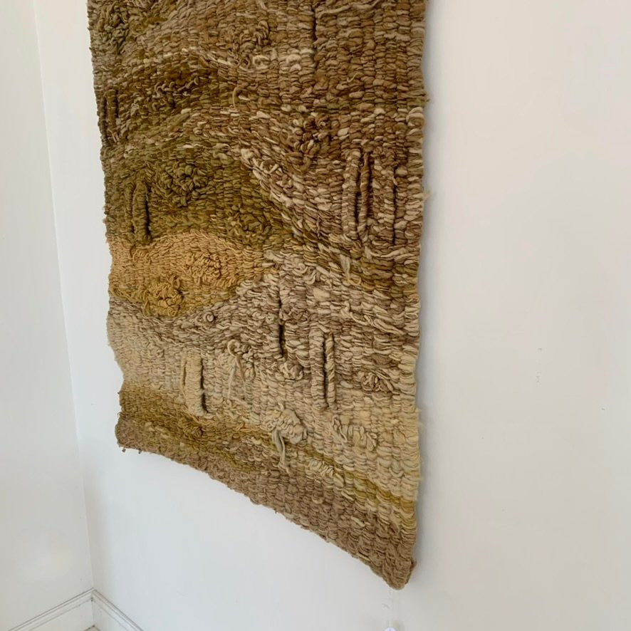 Tapisserie décorative en laine , vers 1975, France.-photo-2