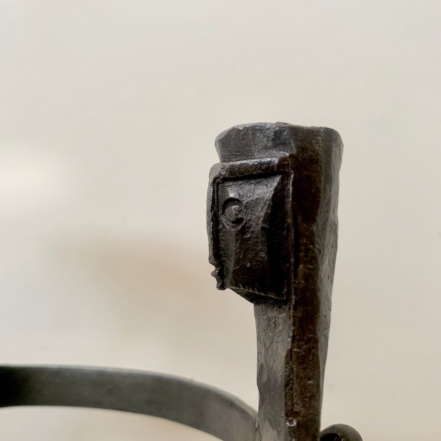 Wrought Iron Wall Candlestick, Circa 1950, France.-photo-2