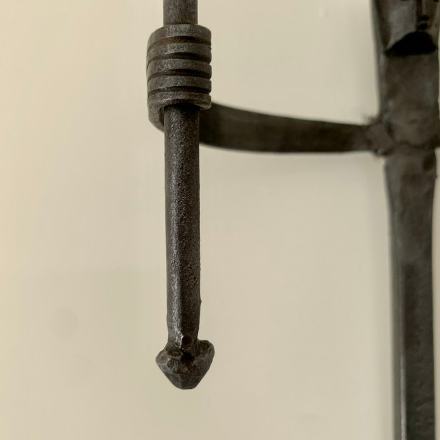 Wrought Iron Wall Candlestick, Circa 1950, France.-photo-7