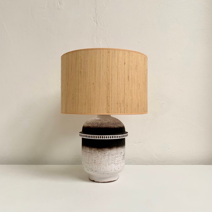 Lampe Céramique Art Deco,signée Keramos, vers 1930, France.-photo-2