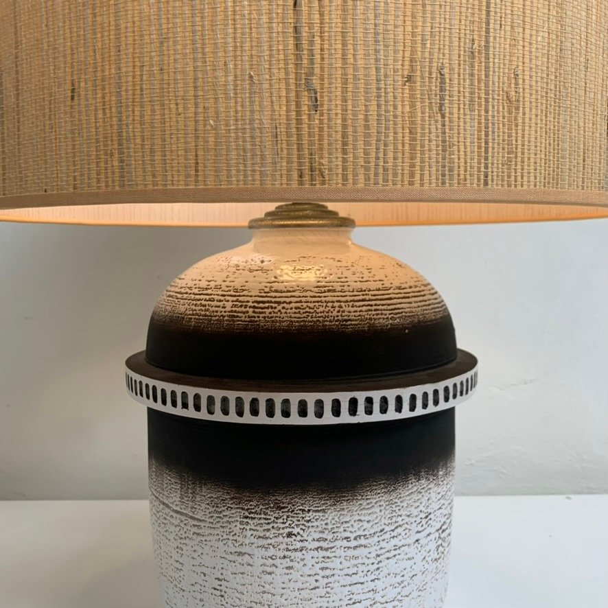 Lampe Céramique Art Deco,signée Keramos, vers 1930, France.-photo-7