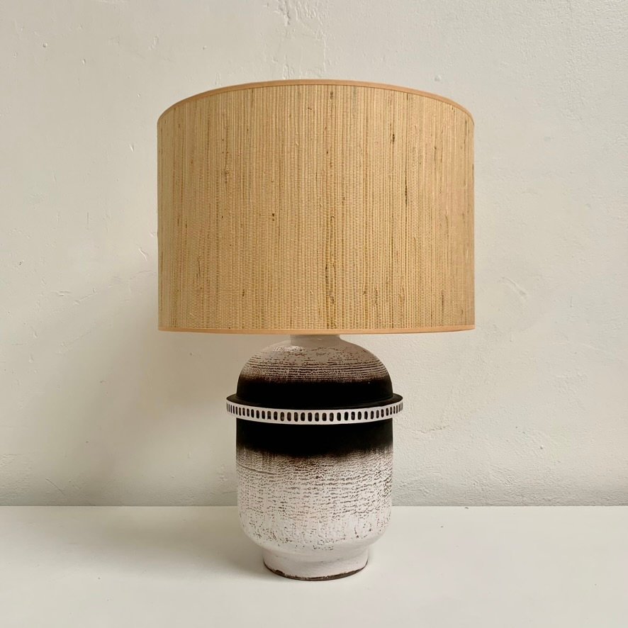 Lampe Céramique Art Deco,signée Keramos, vers 1930, France.