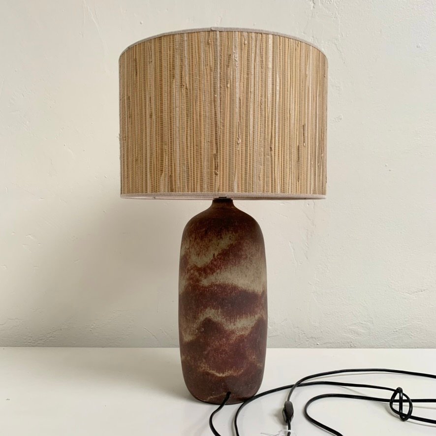 Mid-century Ceramic Table Lamp, Circa 1960, France.-photo-3