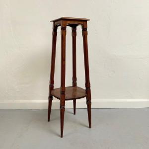 Sellette Art Nouveau en bois , vers 1900, Belgium.