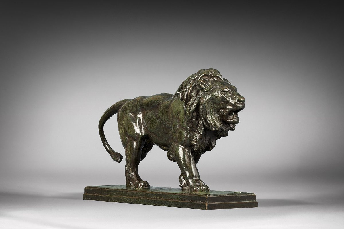 Walking Lion By Antoine-louis Barye-photo-2