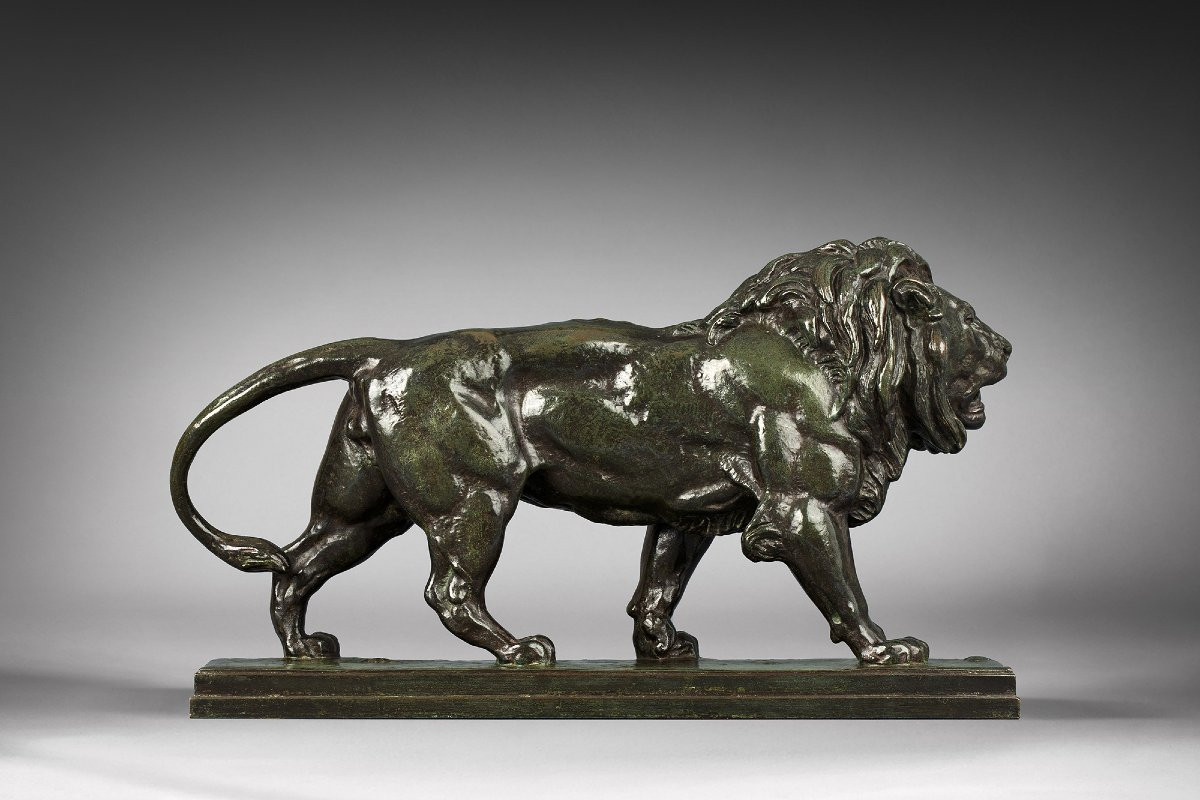 Walking Lion By Antoine-louis Barye-photo-3