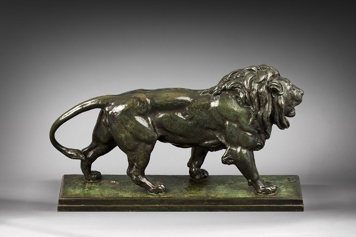 Lion qui marche  Antoine-Louis Barye (1795 - 1875)-photo-3
