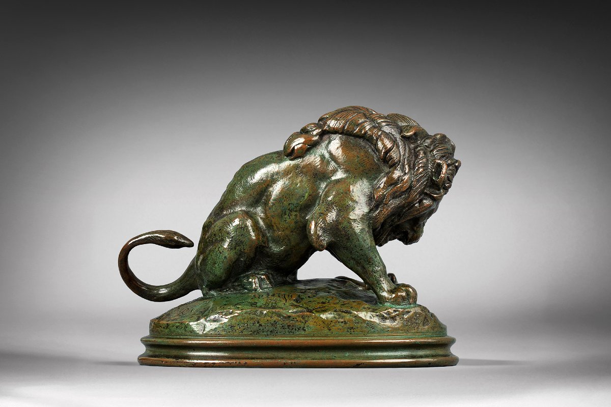  Lion With Serpent No. 3 (sketch) Antoine-louis Barye Paris (1795 - 1875)-photo-4