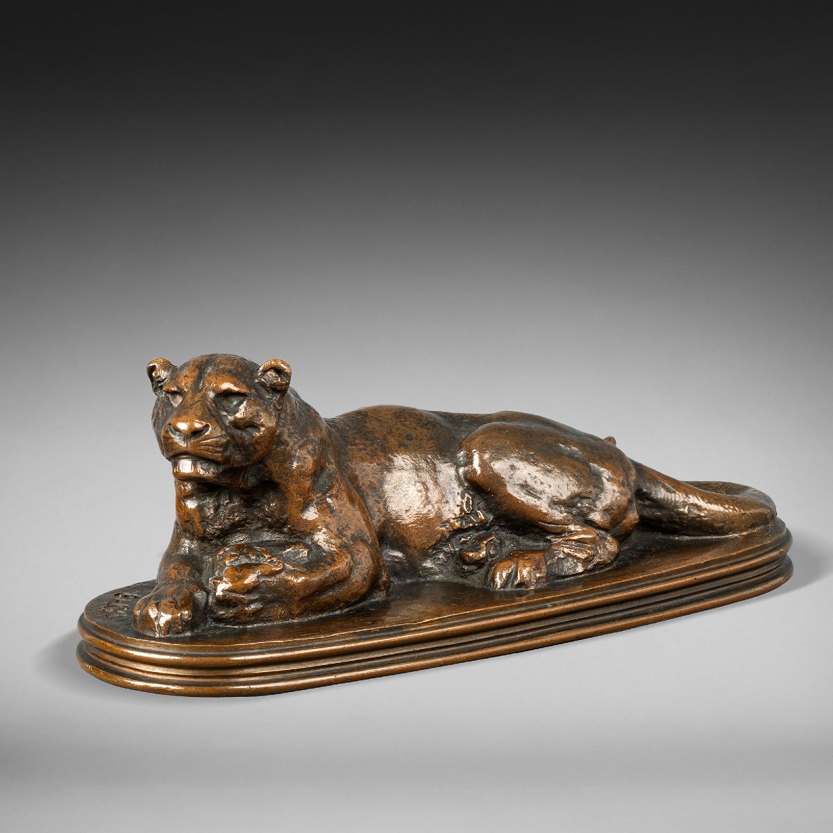  Panthère couchée, Antoine-Louis Barye, 1795 - 1875 