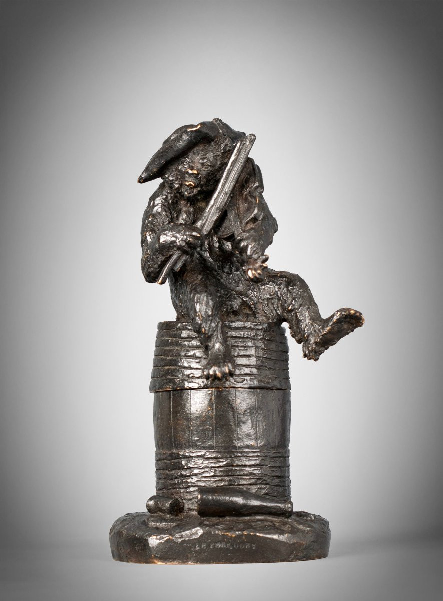  "Ours violoniste" ou "Le Père Odry", Christophe FRATIN (1801 - 1864 )-photo-3