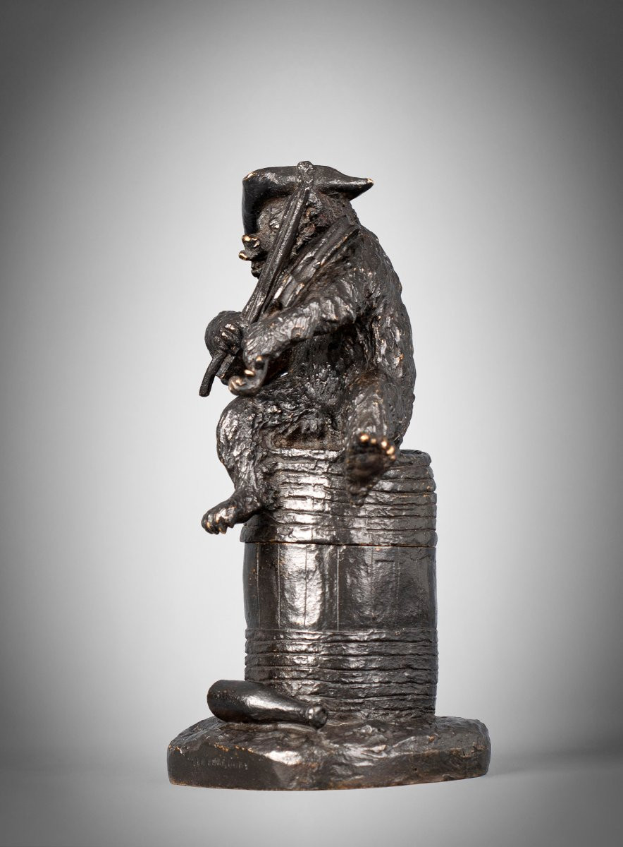  "Ours violoniste" ou "Le Père Odry", Christophe FRATIN (1801 - 1864 )-photo-4