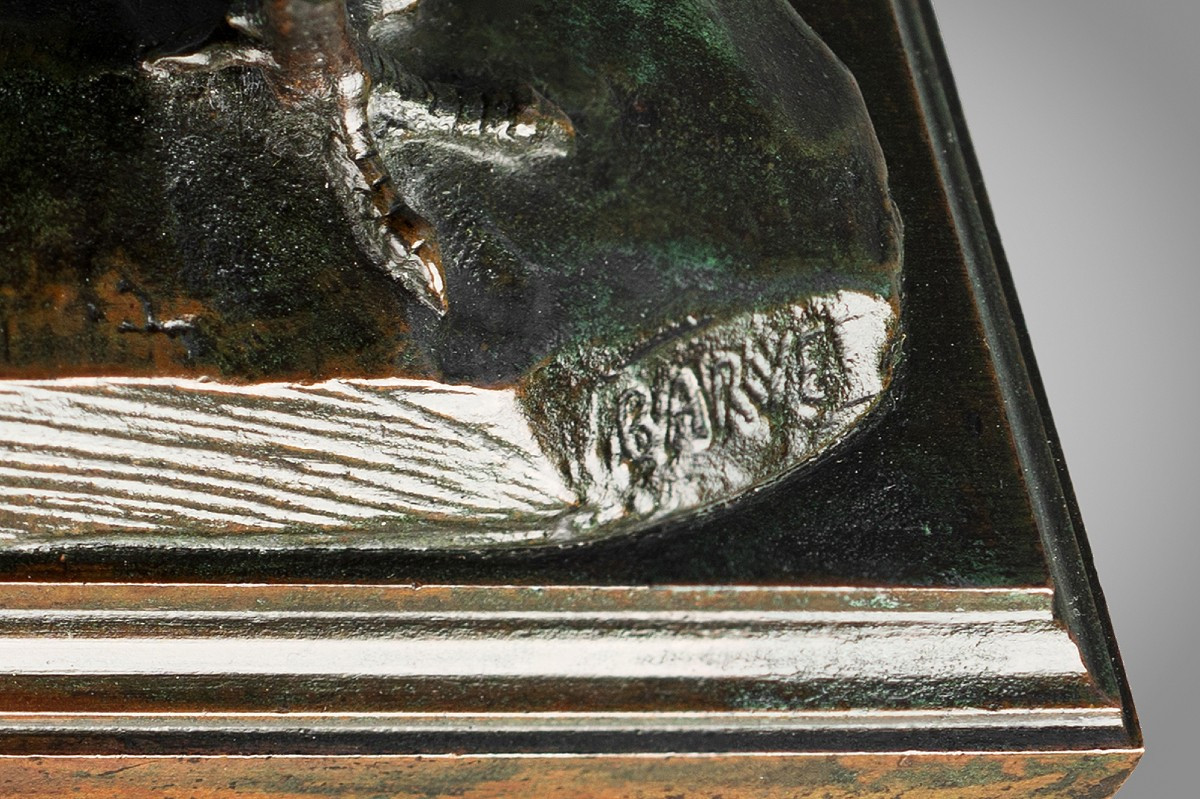  Faisan (tête tournée à droite, avec base géométrique) Antoine-Louis Barye Paris (1795 - 1875)-photo-3