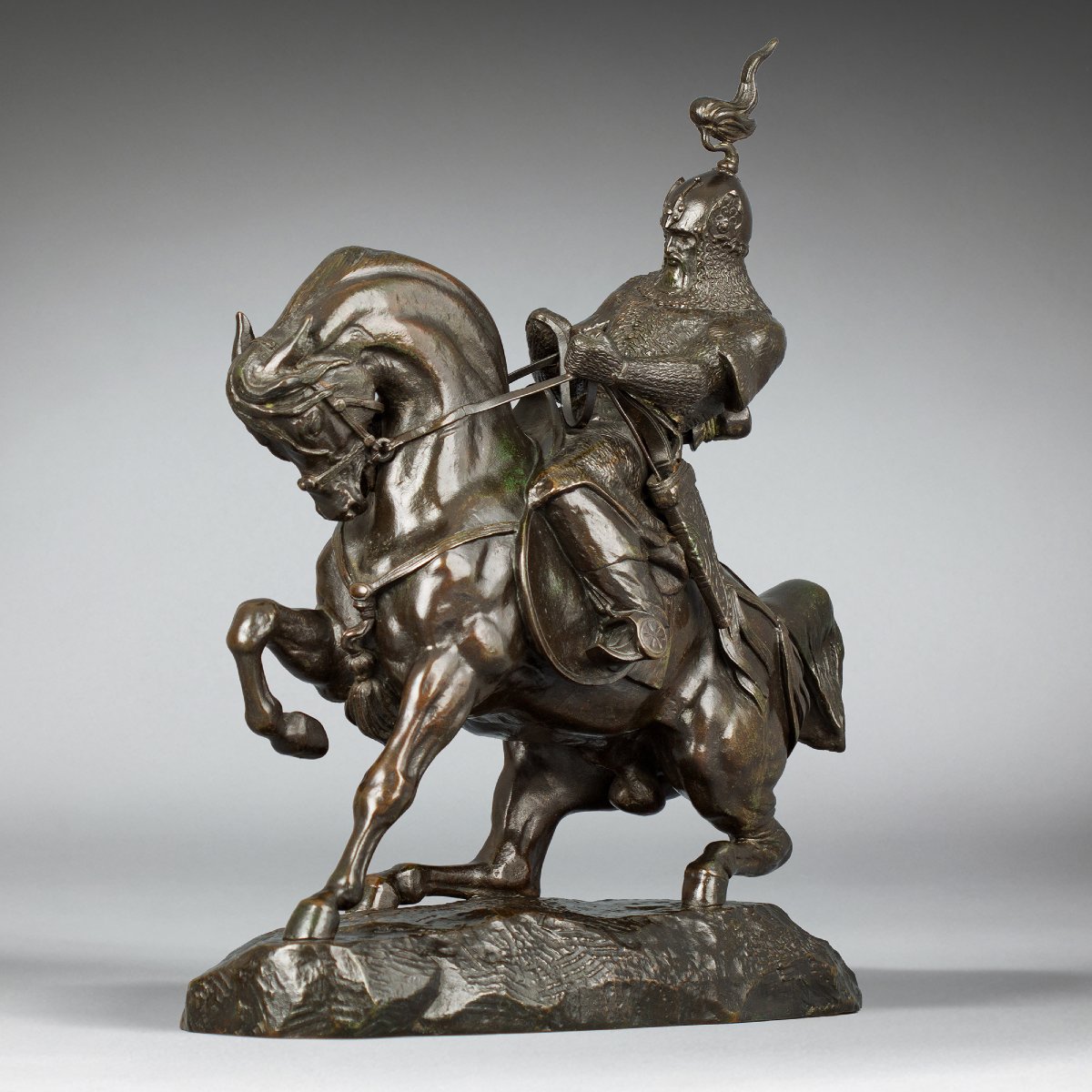 Tartar Warrior Halting His Horse, Antoine-louis Barye (1795 - 1875)-photo-3