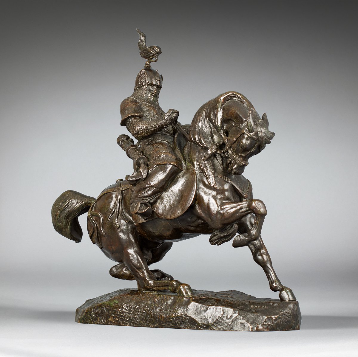 Tartar Warrior Halting His Horse, Antoine-louis Barye (1795 - 1875)-photo-1