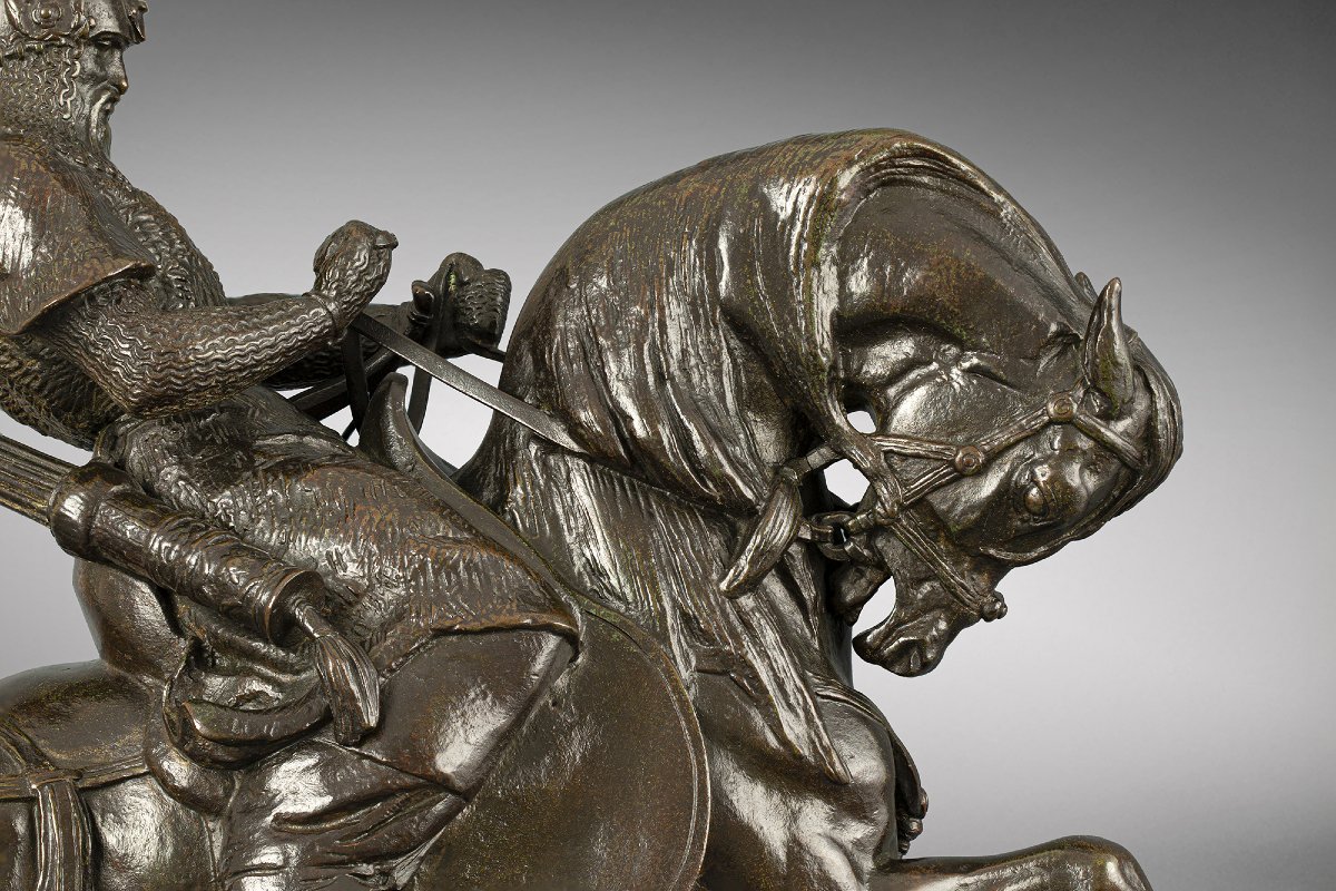 Tartar Warrior Halting His Horse, Antoine-louis Barye (1795 - 1875)-photo-3