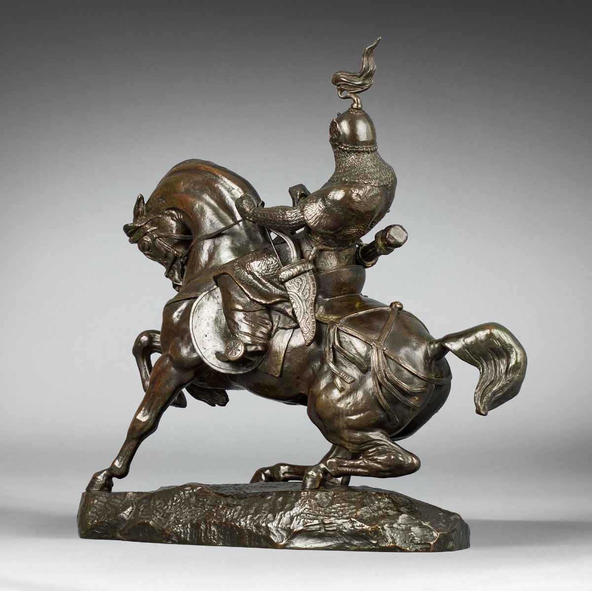 Tartar Warrior Halting His Horse, Antoine-louis Barye (1795 - 1875)-photo-5