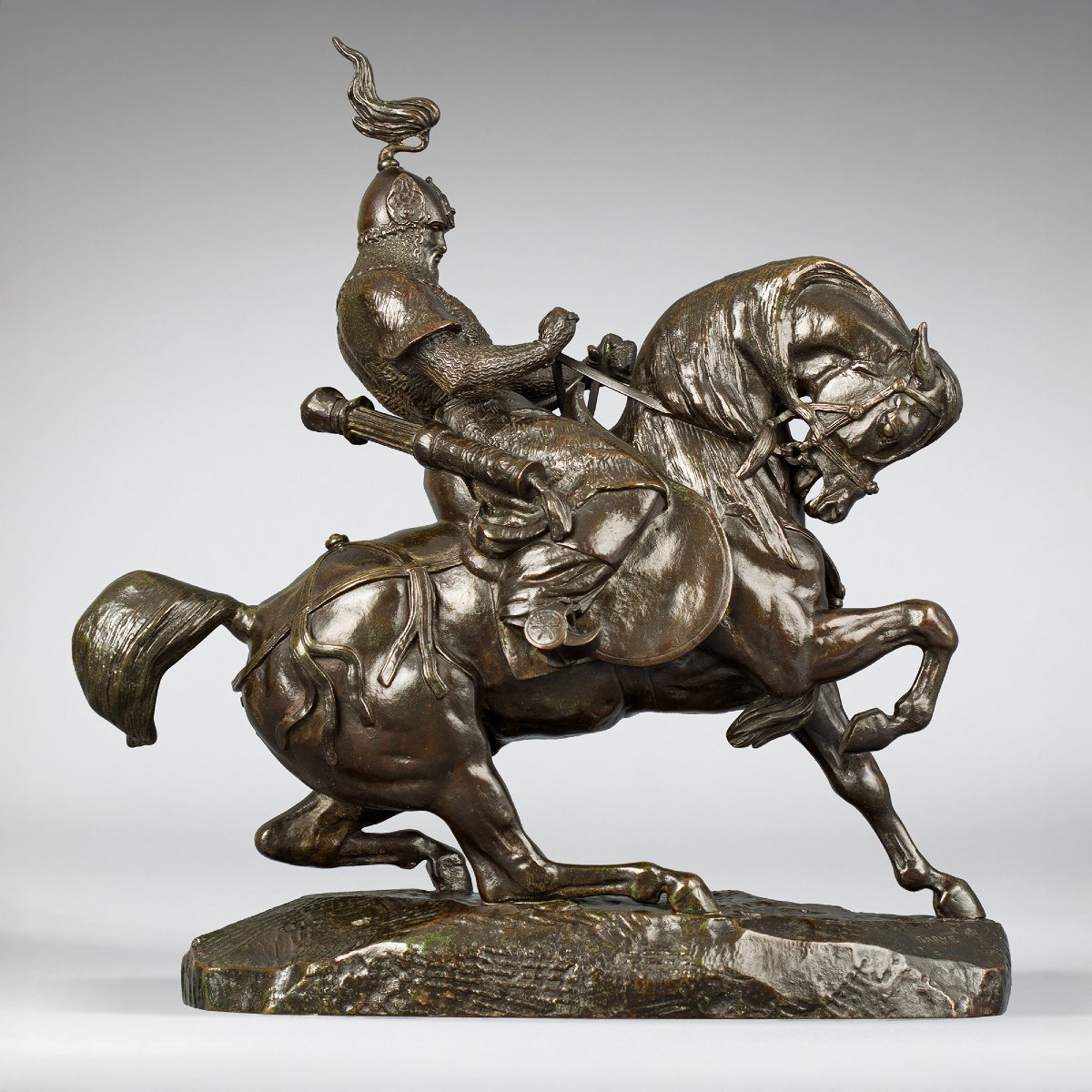 Tartar Warrior Halting His Horse, Antoine-louis Barye (1795 - 1875)